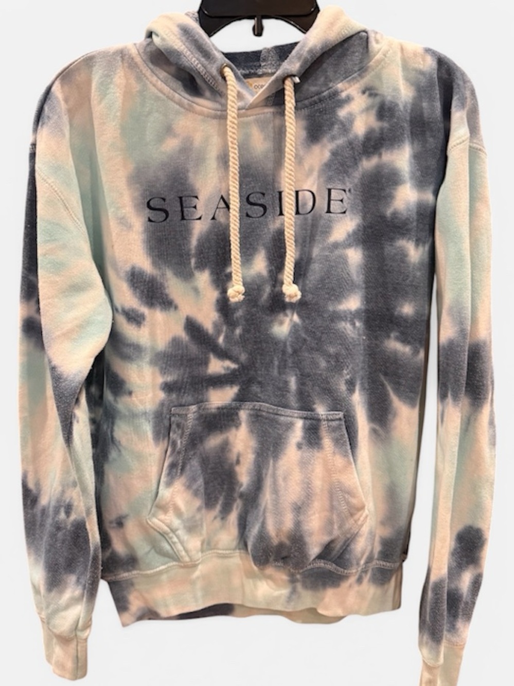 Seaside Tie-Dye Hooded Sweatshirt in Blue